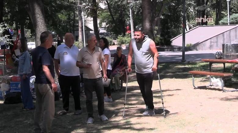 Gaziler Kurtuluş Parkı'nda Eylemlerine Devam Ediyor