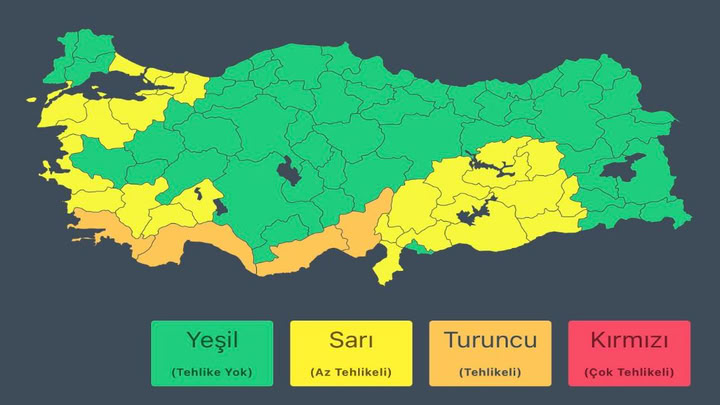 Meteoroloji'den 29 Ekim için kuvvetli yağış uyarısı: Adana'da bazı ilçeler için turuncu alarm